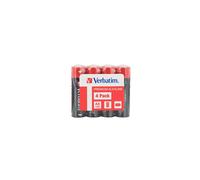 Verbatim Pile Alcaline AA 1.5V - Pack de 4, Technologie Alcaline Premium, Température d'opération -18°C à 50°C, Dimensions 14.5 x 50.5 mm, 23g