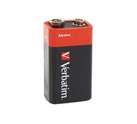 VERBATIM Pile bloc alcaline Premium 9 V I pile bloc 6LR61 I Pile alcaline I Pile 9V pour jouet lampe de poche détecteur de fumée et bien plus encore I Pile alcaline premium I 1 pièce