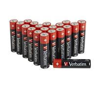 VERBATIM Piles alcalines AA Premium I 1.5V I AA-LR6 Mignon I Piles Mignon AA I Piles pour Lecteur MP3, Appareil Photo, télécommande, Rasoir et Bien Plus I Pile alcaline Premium I 20 pièces