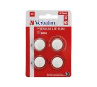 Verbatim Piles bouton au lithium CR2016 3V 80 mAh – Lot de 4