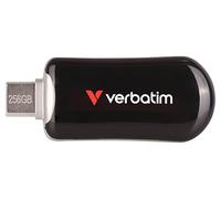 Verbatim Plectra USB-C Flash Drive Black 256GB, W129015933 (Black 256GB)
