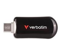 VERBATIM Flash Drive USB C 64GB Black