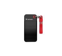 Verbatim Pocket SSD 1 To USB Type-C 3.2 Gen 2, SSD M.2, Lecture/Écriture 1000 Mo/s, Boîtier PC Noir/Rouge, Compatible Windows/macOS, Logiciel Nero Backup