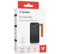 Verbatim Pocket - SSD - 2 To - porte-clé avec attachement à câble - externe (portable) - M.2 - USB 3.2 Gen 2 (USB-C connecteur) - noir/orange Noir/orange, Noir, Orange G