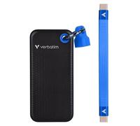 Verbatim Pocket - SSD - 2 To - porte-clé avec attachement à câble - externe (portable) - M.2 - USB 3.2 Gen 2 (USB-C connecteur) - Noir/bleu