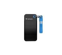 Verbatim Pocket SSD 2 To, USB Type-C 3.2 Gen 2, Lecture/Écriture 1000 Mo/s, Facteur de forme M.2, Compatible Windows/macOS, Noir/Bleu