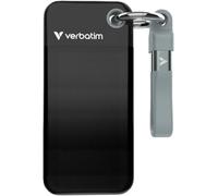 Verbatim Pocket SSD 512 Go USB 3.2 Gen2 SSD Externe 1000 Mo/s Noir Gris | SSD compact de poche avec étui de protection, porte-clés et câble USB-C pour sauvegardes mobiles, jeux, voyages