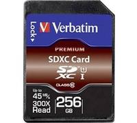 Verbatim Premium - Carte mémoire flash - 256 Go - UHS Class 1 / Class10 - 300x - SDXC UHS-I G
