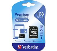Verbatim Premium - Carte mémoire flash (adaptateur SD inclus) - 128 Go - UHS Class 1 / Class10 - 300x - microSDXC UHS-I