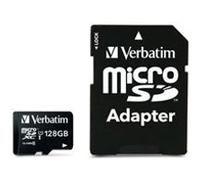 Verbatim Premium - Carte mémoire flash (adaptateur SD inclus(e)) - 128 Go - UHS Class 1 / Class10 - 300x - microSDXC UHS-I Noir G