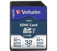 Carte SDHC Verbatim PRO 32 GB Class 10 UHS-I, Class 10
