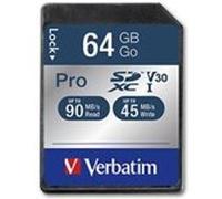 Verbatim Carte mémoire SDXC 47022 Pro 64 Go - UHS‑I U3 Classe 10 - 300x/600x
