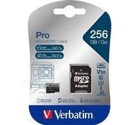 Verbatim Carte mémoire microSDXC 47045 256 Go UHS-I U3 A2 Classe 10