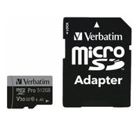 Verbatim Carte mémoire microSDXC 47046 – 512 Go UHS‑I U3 Classe 10 – Neuf