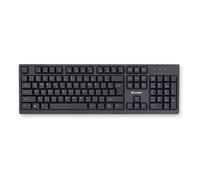 Verbatim Slimline 70738 Clavier sans fil 2,4 GHz USB Plug-and-Play Pavé numérique réglable Pieds inclinables Compatible avec PC, ordinateur portable - Emballage sans frustration Noir 70738