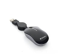 Verbatim Souris avec Cordon Retractable Noir