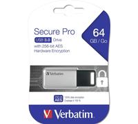 Verbatim Store 'n' Go Secure Pro - Clé USB à mémoire flash - cryptée - 64 Go - USB 3.0