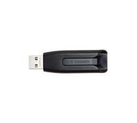Verbatim Store 'n' Go V3 - Clé USB 128 Go USB 3.2 Gen 1 Type-A, Lecture 80 Mo/s, Ecriture 25 Mo/s, Compatible Windows/macOS/Linux, Format Slide Noir
