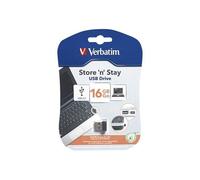 Verbatim Store 'n' Stay USB Drive - Clé USB - 16 Go - USB 2.0 - noir