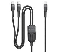 Verbatim SYNC & CHARGE C to C+C 100W 150CM - GREY