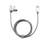 Verbatim Sync & Charge - Câble Lightning - Lightning, Micro-USB Type B mâle pour USB mâle - 1 m - argent