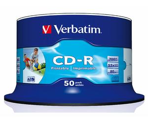 Verbatim Tour de 50 CD-R 700 MB Super AZO WIDE-Printable