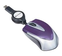 Verbatim USB-C Mini Optical Travel Mouse Mouse Violet