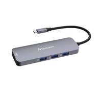 Verbatim USB-C Pro Multiport Hub 8-in-1, Multiport Adapter USB-C to HDMI, USB-A