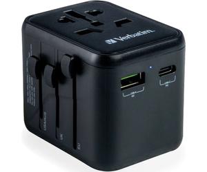 Verbatim UTA-02 Adaptateur de voyage mondial + USB-A et USB-C