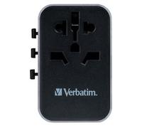 Verbatim Uta-04 - Adaptateur Secteur - Universel - 61 Watt - 3 A - Qc 3.0, Pd 3.0 - 5 Connecteurs De Sortie (2 X Usb-C, 3 X Usb Type A)