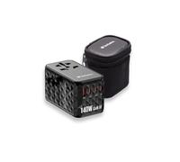 Verbatim GAN UTA-10 Adaptateur universel de voyage (140 W, adaptateur de prise avec USB A et 3 ports USB-C, chargeur rapide pour ordinateur portable, téléphone portable, appareil photo et Co, prise de