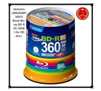 Verbatim VBR260RP100SV1 Blu-ray vierge BD-R DL 50GB 1-6x 100 disques New Japan