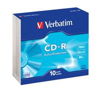 Verbatim VER43415 CD-R vierges - 700MB/80Min, 52x/Slim Case, boîte de 10