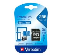 Verbatim Carte microSDXC Premium U1 256 Go UHS-I Classe 10 - Neuf
