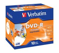 Verbatim - 10 x DVD-R - 4.7 Go 16x - surface imprimable photo large - boîtier CD