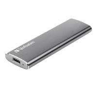 VERBATIM Vx500 - Disque SSD - 120 Go - Externe (Portable) - USB 3.1 Gen 2 (USB-C connecteur) - Gris 47441 Argent