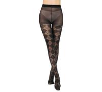 VERBENA LINN Collants ultra fins et soyeux pour femme Motif jacquard jacquard