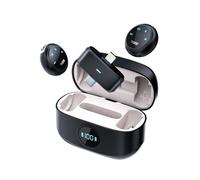 Verbex K31Pro-Black Mini microphone à double microphone magnétique sans fil à clip bouton microphone de diffusion en direct clip collier microphone interface deux en un