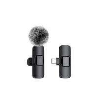 Verbex K9-Black Mini microphone sans fil Réduction du bruit Enregistrement en direct Interview Microphone cravate sans fil tout-en-un