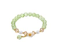 Verbundener Armbandring 2024 Armband für Damen, chinesisches Jade-Perlenarmband für ihre, Oma, Mutter, Vater, den täglichen Gebrauch Uhren Lederarmband Für Männer, Einheitsgröße, résine, Pas de gemme