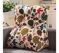 VERCART Coussin de Dossier pour Canapé-lit 100% Coton Dossier Incurvé Surélevé Coussin de Lecture Imprimé pour Canapé Moderne Coussin Mural pour Soutien du Dos Tête de Lit Capitonnée 55x60cm