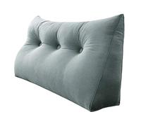 VERCART Oreiller Compensé 3 en 1 Support Lombaire Gros Traversin à Coins pour Chevet Cervical et Dos de Soutien Canapé Coussin Grands Dossier de Tête de Lit Confortable Velours Gris Foncé 100cm