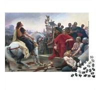 Vercingetorix Surrenders Puzzle Adulte De 1000 Pièces, 52x38cm/1000pcs; Pièces Blanches Peu Poussiéreuses; À Terminer Petit À Petit À La Maison