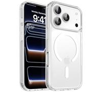 Verco Coque de protection pour iPhone 17 Pro, coque hybride compatible avec accessoires Magsafe pour iPhone 17 Pro, en silicone transparent