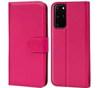 Verco Coque pour Galaxy S20 Plus, Housse Portefeuille pour Samsung Galaxy S20 Plus Etui en Cuir Synthétique Fonction Stand Case (6.7 inch), Rose