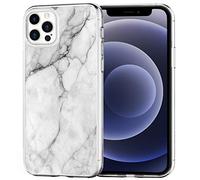 Verco Coque pour iPhone 12, iPhone 12 Pro Bumper Housse Etui de Protection pour iPhone 12/12 Pro Coque Silicone, marbre
