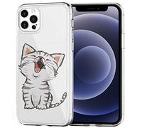 Verco Coque pour iPhone 12, iPhone 12 Pro Bumper Housse Etui de Protection pour iPhone 12/12 Pro Coque Silicone, Chat