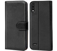 Verco Coque pour LG K22, Housse Portefeuille pour LG K22 Etui en Cuir Synthétique Fonction Stand Case, Noir