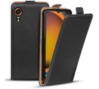 Verco Étui à Rabat pour Samsung Galaxy XCover 7, étui de Protection à Rabat pour Samsung XCover 7, étui Pliable verticalement pour téléphone Portable, Noir