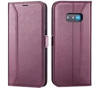 Verco Étui de protection à rabat, Coque pour Samsung Galaxy S10e 5,8 pouces Premium Étui à rabat pour Samsung S10e Mûre